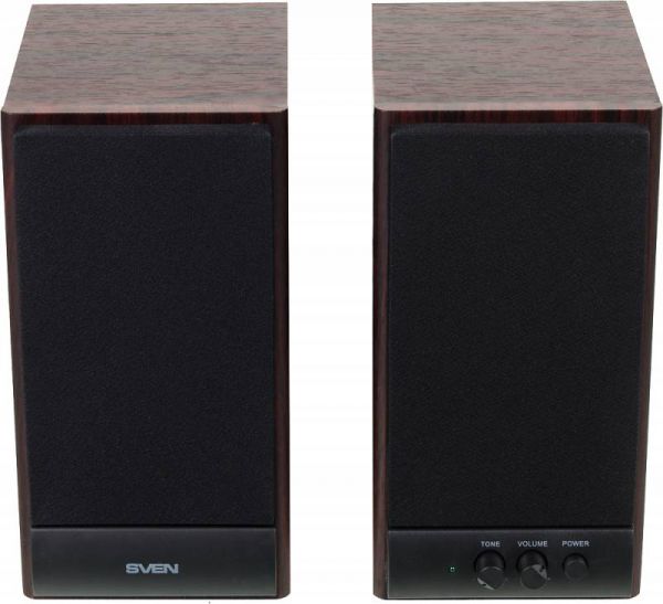 Компьютерная акустика Sven SPS-609 2.0 коричневый/вишня 10Вт
