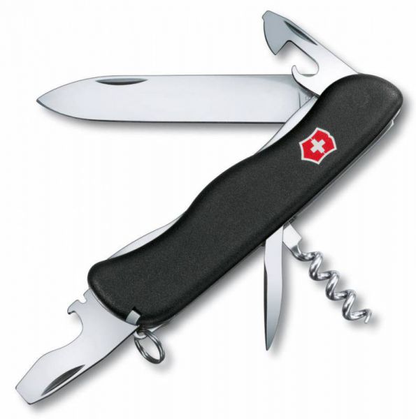 Нож туристический Victorinox Nomad 0.8353.3 111мм с фиксатором 11 функций нейлоновая рукоять черный